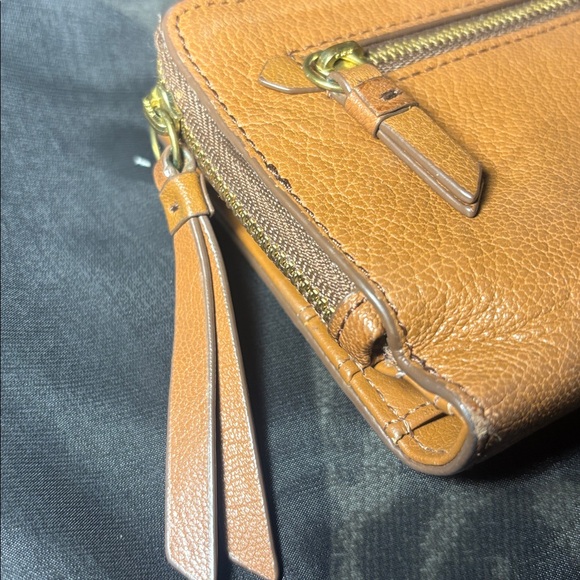 Fossil Fiona wallet camel brown envelope style multi compartment women’s wallet - Picture 10 of 14